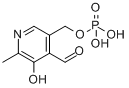 磷酸吡哆醛;3-羟基-2-甲基-5-磷酰氧甲基-4-吡啶甲醛分子式结构图