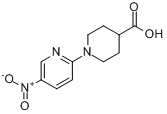 1-(5-硝基吡啶-2-基)哌啶-4-甲酸分子式结构图