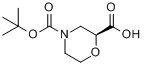 (2S)-2,4-吗啉二羧酸4-叔丁酯分子式结构图
