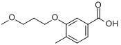 4-甲基-3-(3-甲氧基丙氧基)苯甲酸分子式结构图