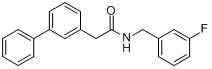 N-[(3-氟苯基)甲基]-[1,1'-联苯]-3-乙酰胺分子式结构图