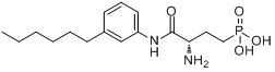 [(3S)-3-氨基-4-[(3-己基苯基)氨基]-4-氧代丁基]膦酸分子式结构图