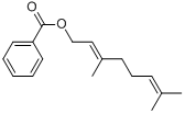 (E)-3,7-二甲基-2,6-辛二烯-1-醇苯甲酸酯分子式结构图