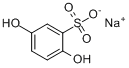 2,5-二羟基苯磺酸钠盐分子式结构图