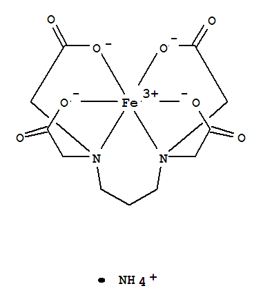 1,3-丙二胺四乙酸铁铵盐单水物;1,3-PDTA铁铵盐分子式结构图