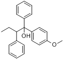 1-(4-甲氧苯基)-1,2-二苯基丁醇;1-(对-甲氧苯基)-1,2-二苯基丁醇;β-乙基-α-(4-甲氧苯基)-&alpha分子式结构图