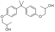 1,1-[1-甲基乙基)-双-4,1-亚苯氧基]-二-2-丙醇分子式结构图