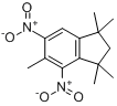 2,3-二氢-1,1,3,3,5-五甲基-4,6-二硝基-1H-茚分子式结构图