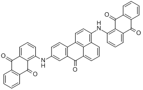 1,1'-[(7-氧代-7H-苯并[DE]蒽-3,9-二基)二亚氨基]二(9,10-蒽二酮)分子式结构图