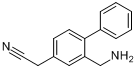 2-(2-氨基-4-联苯基)丙腈;2-氨基-α-甲基-(1,1'-联苯)-4-乙腈分子式结构图