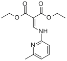 {[(6-甲基-2-吡啶基)氨基]亚甲基}丙二酸二乙酯分子式结构图