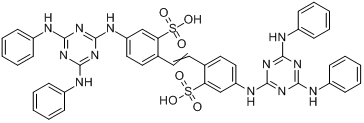 2,2'-(1,2-亚乙)双[5-[4,6-双(苯基氨基)-1,3,5-三嗪-2-基]氨基]苯磺酸二钠盐分子式结构图