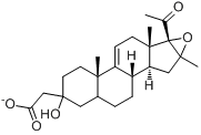 16α,17α-环氧-3β-羟基-16β-甲基孕甾-9(11)-烯-20-酮-3-醋酸酯;3β-乙酰氧基-16&分子式结构图