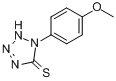 1,2-二氢-1-(4-甲氧基苯基)-5H-四唑-5-硫酮分子式结构图