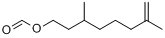 3,7-二甲基-7-辛烯醇甲酸酯分子式结构图