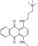 3-[[9,10-二氢-4-甲氨基-9,10-二氧-1-蒽基]氨基]-N,N,N-三甲基-1-丙铵硫酸甲酯分子式结构图