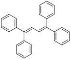 1,1,4,4-四苯基-1,3-丁二烯;1,1',1'',1'''-(1,3-丁二烯-1,4-二基亚基)四苯分子式结构图