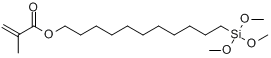 2-甲基-2-丙烯酸11-8三甲氧基甲硅烷基)十一烷基酯分子式结构图