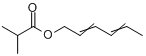 2-甲基丙酸-2,4-己二烯基酯分子式结构图