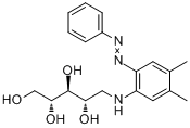 1-(D-核糖氨基)-3,4-二甲基苯基-6-偶氮苯;1-脱氧-1-(6-苯基偶氮-3,4-二甲苯氨基)-D-核糖醇;1-脱氧{[4,5-二?分子式结构图