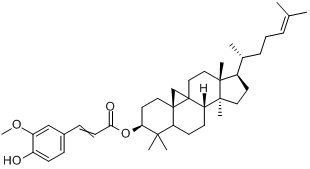 3-(4-羟基-3-甲氧基苯基)羊毛甾醇-2-丙烯酸酯分子式结构图