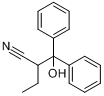 2-乙基-3-羟基-3,3-二苯基丙腈;2-(羟基二苯基甲基)丁腈分子式结构图