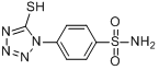 1-(4-氨磺酰苯基)-5-巯基四唑分子式结构图