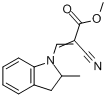 2-氰基-3-(2,3-二氢-2-甲基-1H-吲哚-1-基)-2-丙烯酸甲酯分子式结构图