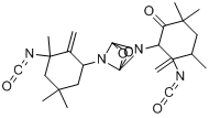 1,3-双[(5-异氰酸根-1,3,3-三甲基环己基)甲基]-1,3-二氮杂环丁烷-2,4-二酮分子式结构图