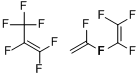 1,1,2,3,3,3-六氟-1-丙烯、1,1-二氟乙烯、四氟乙烯的共聚物分子式结构图