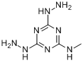 2,4-二肼基-6-甲氨基均三嗪分子式结构图