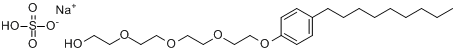 2-[2-[2-[2-(4-壬基苯氧基)乙氧基]乙氧基]乙氧基]-乙醇硫酸氢钠盐分子式结构图