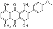 1,5-二氨基-4,8-二羟基(4-甲氧苯基)蒽醌分子式结构图