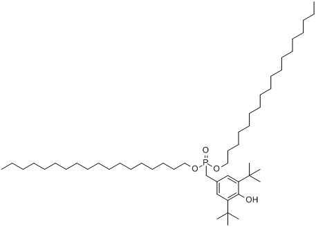 3,5-二叔丁基-4-羟基苄基膦酸双十八酯分子式结构图