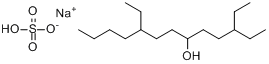 3,9-二乙基-6-十三烷醇硫酸氢钠分子式结构图