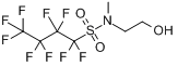 1,1,2,2,3,3,4,4,4-九氟-N-(2-羟乙基)-N-甲基-1-丁磺酰胺分子式结构图