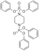 1,4-哌嗪亚基双膦酸四苯基酯分子式结构图