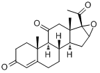 16α,17α-环氧孕甾-4-烯-3,11-20-三酮;16α,17α-环氧-11-酮基黄体酮分子式结构图