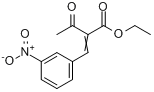 2-乙酰基-3-(3-硝基苯基)丙烯酸乙酯;α-(间硝基亚苄基)乙酰乙酸乙酯;2-[(3-硝基苯基)亚甲基]-3-氧代丁分子式结构图