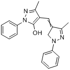 2,4-二氢-4-[(5-羟基-3-甲基-1-苯基-1H-吡唑-4基)亚甲基]-5-甲基-2-苯基-3H-吡唑-3-酮分子式结构图