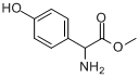 2-氨基-2-(4-羟苯基)乙酸甲酯;α-氨基-4-羟基苯乙酸甲酯;对羟基苯甘氨酸甲酯分子式结构图