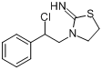 3-(2-氯-2-苯基乙基)-2-噻唑烷亚胺;2-亚氨基-3-[(2-氯-2-苯基)乙基]噻唑烷分子式结构图