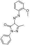 2,4-二氢-4[(2-甲氧基苯基)偶氮]-5-甲基-2-苯基-3H-吡唑啉-3-酮分子式结构图
