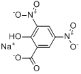 2-羟基-3,5-二硝基苯甲酸单钠盐;3,5-二硝基水杨酸钠分子式结构图