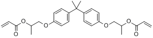 1,1'-异亚丙基双(对亚苯氧基)二-2-丙醇二丙烯酚酯;双酚的乙烯基酯分子式结构图