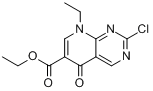 2-氯-8-乙基-5,8-二氢-5-氧代吡啶并[2,3-D]嘧啶-6-羧酸乙酯分子式结构图