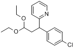 3-对氯苯基-3-(2-吡啶基)丙醛缩二乙醇;2-[1-(4-氯苯基)-3,3-二乙氧基丙基]吡啶分子式结构图