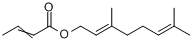 2-丁酸-3,7-二甲基-2,6-辛二烯基酯分子式结构图