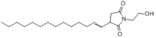 1-(2-羟乙基)-3-(十四烯基)-2,5-吡咯烷二酮分子式结构图