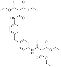 2,2'-[亚甲基双(4,1-亚苯基亚氨基羰基)]双丙二酸四乙酯分子式结构图